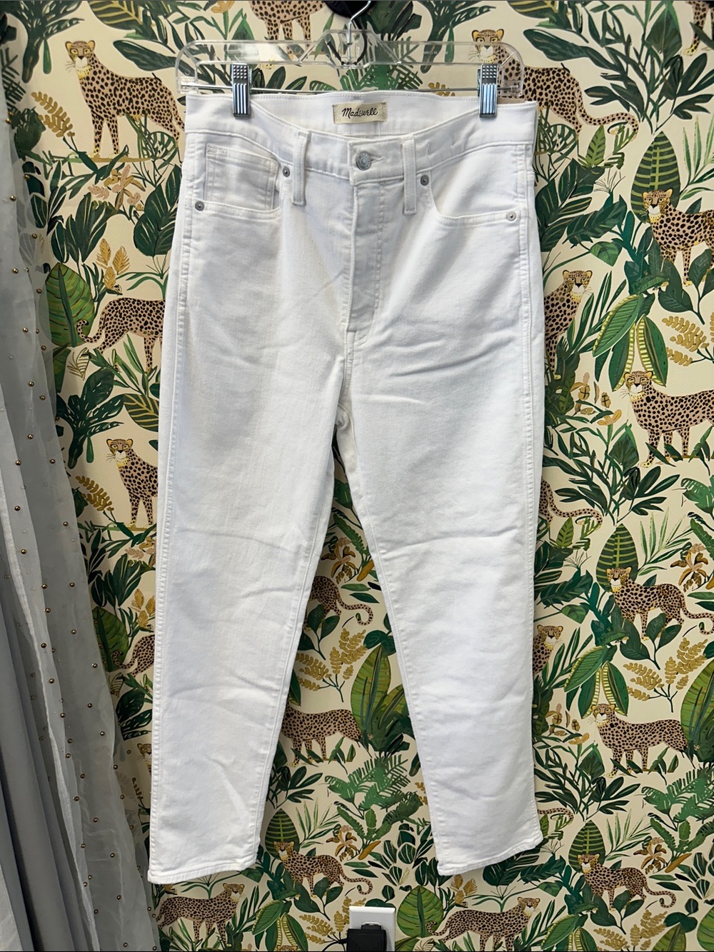 Madewell White Ankle High-Rise Jeans Stovepipe